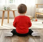 Love Mom Dad Polycotton Clothing Set for Boys ,Red & Black 