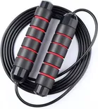 PVC Adjustable Skipping Rope for Men & Women (Black & Red)