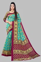 Printed Saree with Unstitched Blouse for Women 