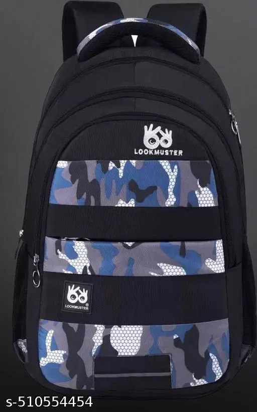 Polyester Backpack for Men & Women, Black