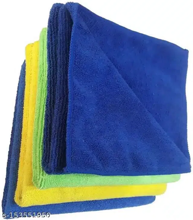 Microfiber Bath Towel (Multicolor, 40x40 cm) (Pack of 4)