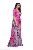Georgette Floral Print Saree for Women 