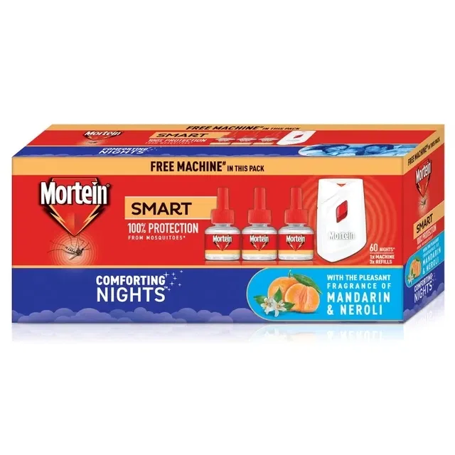 मॉर्टिन इंस्टा मॉस्क्वीटो किलर मशीन + 3 रिफिल, 45 ml