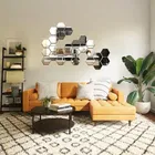 Acrylic Hexagon Shaped Wall Mirror Stickers 