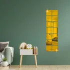 Acrylic Square Shaped Wall Mirror Stickers 