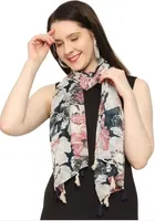 Cotton Blend Printed Scarves for Women 