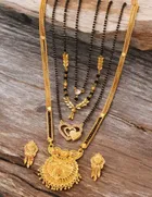 Combo of 4 Pcs Mangalsutras with Earrings Set for Women 