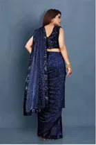 Lycra Blend Embellished Saree for Women 