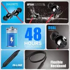 TECHFIRE T60 Pro Bluetooth Neckband with ANC/ENC [Red]