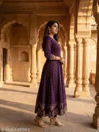 Embroidered Rayon Kurta Set for Women 