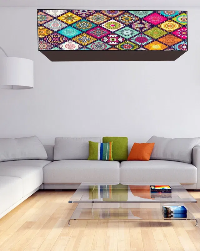 PVC Printed AC Cover (Multicolor, 1.5 Ton)
