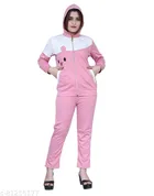 Lycra Tracksuit for Women (Pink, S)