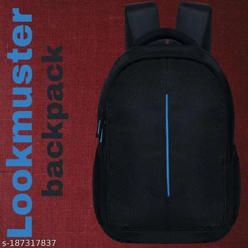 Nylon Backpack for Men & Women, Black