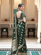 Banarasi Green Art Silk Printed Saree for Women