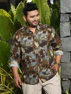 Slik Full Sleeves Shirt for Men (Multicolor, S)