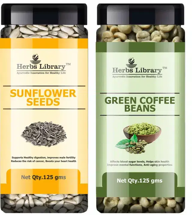 Herbs Library Sunflower and Coffee Beans (Pack of 2, 125 g)