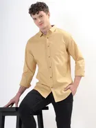 100% Cotton Full Sleeves Solid Shirt for Men 