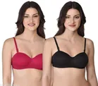 Cotton Blend Solid Padded Bra for Women 