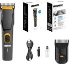 UrbanHTC AT 509 Cordless Professional Hair Trimmer Waterproof Stainless Steel Blade Trimmer 45 min  Runtime 5 Length Settings [Black]