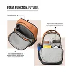 Gear Vintage 2 Anti Theft, 28L Water Resistant Faux Leather Laptop Backpack for Men & Women, Tan Black
