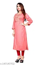 Rayon Slub Printed Kurti for Women 