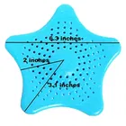 Starfish Bathtub Shower Drain Cover, Pack of 4, Multicolor