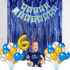 6th Happy Birthday Balloon Decoration Kit, Blue, Set of 1