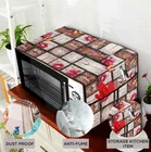 E-Retailer PVC Waterproof 3-Layered Microwave Oven Top Cover With 4 Utility Pockets Suitable for Upto 30 Liter 