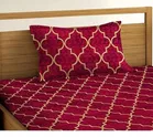 Polycotton Single Bedsheet with Pillow Cover 60x90 Inch 