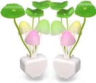 Mushroom Shape Automatic Off/On LED Magic Night Lights (Multicolor, Pack of 2)