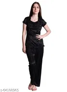 Satin Nightsuit Set for Women 