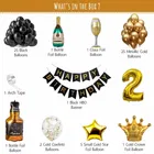 Cocktail Theme 2nd Birthday Balloon Decoration Kit , Multicolor, Pack Of 64