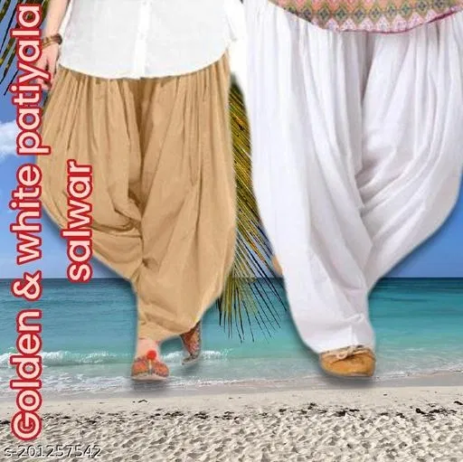 Salwar for Women, Pack of 2 (Beige, 46)