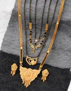 Combo of 4 Pcs Mangalsutras with Earrings Set for Women 