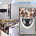 KANUSHI Industries® Front Load Automatic Washing Machine Cover + 1 Pc Fridge Covers/Refrigerator Cover + 1 Pc Fridge Handle Cover 