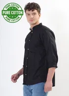 100% Cotton Full Sleeves Solid Shirt for Men 