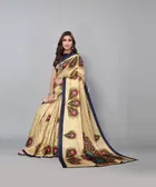 Women's Designer Art Silk Kalamakari Printed Saree with Blouse Piece 
