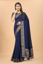 Women's Saree with Unstitched Blouse 