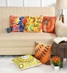 Jute Printed Cushion Covers 
