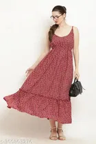 Crepe Long Dress for Women 