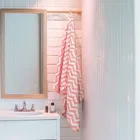 Safina Hand & Bath Towel Set Pack of 2 Chevron Pink