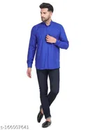 Cotton Blend Solid Short Kurta for Men 