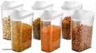 Plastic Easy Flow Storage Containers (Multicolor, 1700 ml) (Pack of 6)