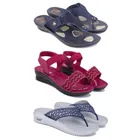 Combo of 2 Pairs Slippers & Sandals for Women 