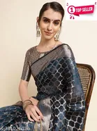 Organza Zari Woven Saree for Women 