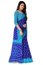 Kanooda Prints Georgette Women Saree With Un-stitched Blouse 