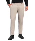 Slim Fit Trousers for Men (Beige, 36)