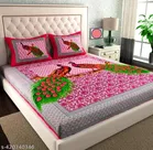 Cotton Double Bedsheet with 2 Pillow Cover 