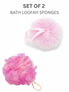Basicare Luxe White Loofah Sponge Body Scrubber Gentle Exfoliating Sponge Pack of 2
