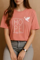 Cotton Blend Printed T-Shirt for Women 